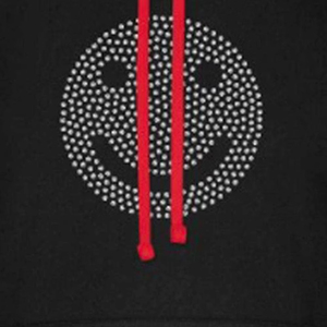 Sweat à capuche unisexe en molleton épais, coupe oversize, avec logo personnalisé en strass, design diamant, pour l'hiver, style urbain, OEM/ODM - Product Image 5