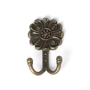 Vintage Brass Bow and Flower Wall Hook Decorative Metal Clothes Hook Key Holder Towel <b>Robe</b> <b>Coat</b> Hat Bag Hanger Wall Mounted - Product Image 5