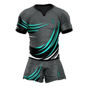 Vêtements de sport personnalisés 100% polyester, uniforme de rugby personnalisé par sublimation - Product Image 4