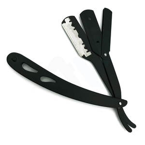 มีดโกนหนวดแบบคลาสสิกสำหรับช่างตัดผมมืออาชีพ แบบใบมีดตรง พร้อมตัวล็อคแบบสวิง สำหรับโกนหนวดเคราผู้ชาย โกนได้อย่างละเอียด ใช้งานด้วยมือ - Product Image 1