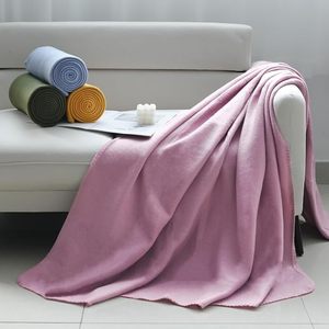 Soft Solid Color Polar Fleece <b>Throw</b> Blanket Rectangular Anti-Pilling Ready to Ship - Product Image 1