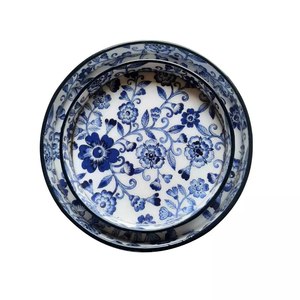 Customizable Antique Bone Inlay Serving <b>Tray</b> Wood Resin Decorative Dishwasher Microwave Safe Catering Use Household Grade Star - Product Image 5