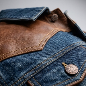Veste en jean gothique vintage personnalisée pour homme, 100 % coton, délavée, style camionneur, vente en gros OEM, logo personnalisé - Product Image 3