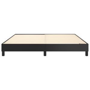 Cadre de lit avec sommier tapissé en similicuir noir California King pour le marché américain - Product Image 5