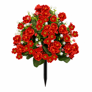 Bouquet <span class=keywords><strong>de</strong></span> fleurs artificielles en soie <span class=keywords><strong>de</strong></span> 55 cm pour extérieur, à enfouir dans le sol, couleur personnalisée, résistant aux UV - Product Image 2