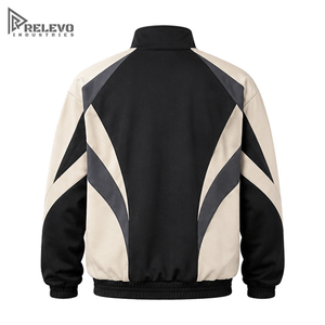 Custom Men <b>Winter</b> Tracksuit <b>Jacket</b> Printed Full Zip Solid Oversized Streetwear Vintage Casual Crew Neck Sportswear 100% Cotton - Product Image 2