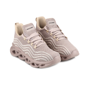 Baskets basses beiges pour hommes, légères, à lacets, chaussures de marche respirantes, chaussures de sport confortables et amorties - Product Image 1