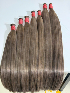 Extensiones de Cabello Humano Liso de Colores al por Mayor sin Trama para Trenzar, Colores Personalizados con Mechas - Product Image 1