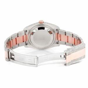 Montre de luxe en moissanite sertie de diamants, or rose, automatique, mécanique, bicolore, style hip-hop - Product Image 3