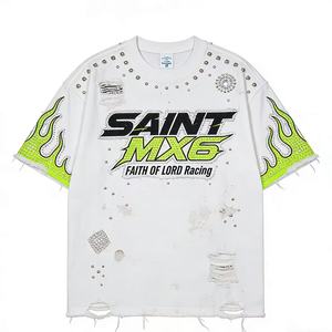 Men Custom Graphic <b>Tshirt</b> Oversized Heavyweight Kornit DTG Big Logo Print Tees - Product Image 1