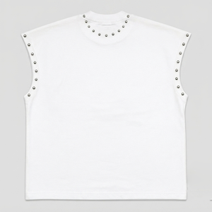Camiseta sin mangas personalizada con pedrería, 100% algodón jersey, tela suave, estilo vintage, estampado gráfico, para unisex. - Product Image 2