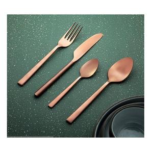 Accessoires de cuisine en acier inoxydable de qualité supérieure, ensemble de 4 couteaux à fromage décoratifs finition or rose, motif floral torsadé. - Product Image 6