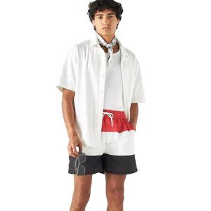 Shorts de bain pour hommes sur mesure, logo personnalisé, motif uni, séchage rapide, respirant, taille élastique, 100% polyester pour l'été, la plage, la salle de sport - Product Image 5