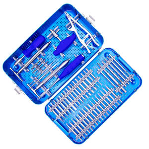 Kit d'instruments chirurgicaux pour traumatismes orthopédiques avec pinces de maintien osseux, plaques, vis, forets, tarauds et kit de petits fragments par Dentavex - Product Image 5