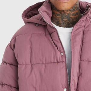 Men Puffer <b>Jacket</b> Water Resistant Winter Outerwear Lightweight Quilted Construction Warm Insulated Fabric Comfortable Fit OEM - Product Image 4