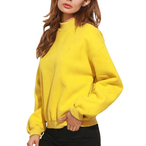 Sweat-shirt à col rond pour femme en coton doux, style streetwear, collection OEM ODM, fabricant en gros, usine, personnalisable, automne, gym, fitness - Product Image 3