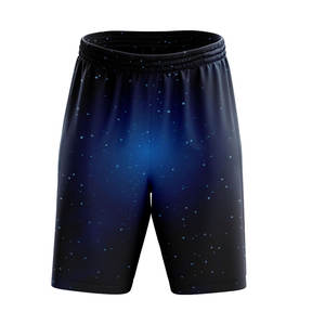 Short de bain décontracté pour homme, taille mi-haute avec cordon de serrage, coupe ample, séchage rapide, anti-plis, anti-UV, 100 % polyester - Product Image 1