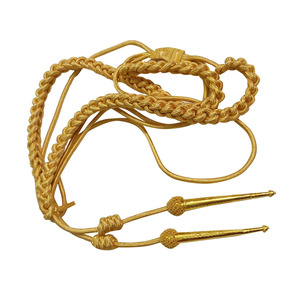Premium Gold Braided Aiguillette Tassel Rope Decorative Shoulder <b>Cord</b> for Marching Band and Performance Apparel - Product Image 2