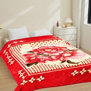 Couverture Raschel Coréenne 1 Plis Joueur Unique Vison Floral Rayé Plaid 100% Polyester Solide Tricoté Technique Taille Animal Cartoon - Product Image 6