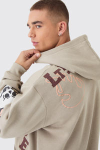 Sudaderas con Capucha Personalizadas para Hombre, de Alta Calidad, con Diseño de Impresión Frontal Completa, Hombros Caídos, Transpirables y de Talla Grande - Product Image 3