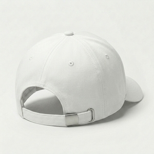 Casquette de baseball blanche personnalisée à 6 panneaux pour mariage avec broderie, fermeture réglable, marque privée, OEM, couvre-chef - Product Image 5
