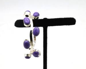 Bracelets ajustables en pierre Druzy naturelle avec argent allemand |   Bracelet manchette artisanal en pierre gemme Druzy |   Bijoux de mode pour femmes - Product Image 2