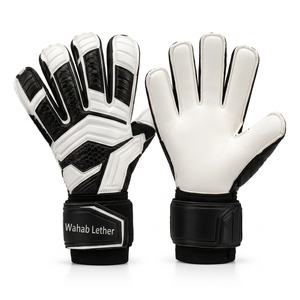 Gants de gardien de but d'entraînement de boxe à doigts entiers, blancs et noirs, en cuir PU, respirants, imperméables, antidérapants, avec sangle de poignet réglable - Product Image 3