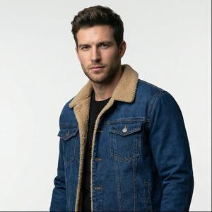 Streetwear bleu de sport au design élégant avec logo personnalisé vêtements pour femmes veste en jean en jean avec fermeture à boutons et poches pour femmes - Product Image 2