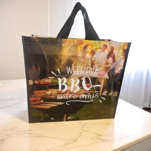 Sac fourre-tout moyen réutilisable en non-tissé imprimé double face, avec bandoulière laminée, personnalisé Vietnam ECOBAG VINA - Product Image 2