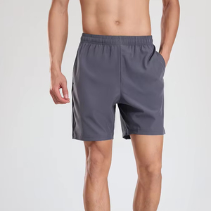 Shorts de sport décontractés pour hommes en toile 100 % coton, séchage rapide, respirants, avec logo frontal, style streetwear, pour le basketball et l'entraînement - Product Image 1