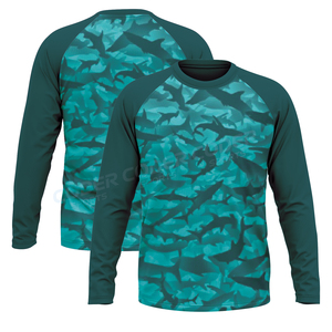 Chemises de pêche respirantes à manches longues pour hommes, protection UV UPF 50+, séchage rapide, avec logo personnalisé, vente en gros 2026 - Product Image 3