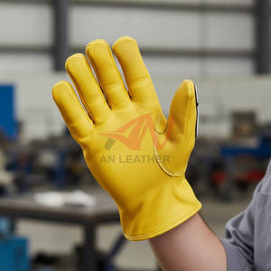 Guantes de Impacto de Cuero y TPR para Uso Profesional con Diseño Duradero y Protección Completa para Hombres - Product Image 4