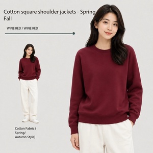 Sweat-shirt unisexe en coton 320G à col ras du cou, coupe ample, printemps-automne, prix usine Chine-Bangladesh, vente en gros - Product Image 6