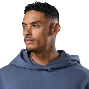 Sweat-shirt à capuche en molleton personnalisé bleu ardoise pour homme, léger, décontracté, à manches longues, pour le sport et la gym - Product Image 3