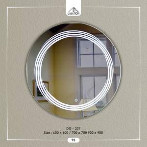 Espejo LED de Doble Color con Interruptor Táctil y Regulador de Intensidad, Diseño Decorativo de Pared, Ecológico, Ligero, Sin Marco - Product Image 5