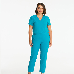 Nouvelle Arrivée Offre Spéciale : Tenue d'Infirmier Homme Personnalisée en Tissu Peigné, Manches Courtes, Extensible, Poids Lourd, avec Multiples Poches Zippées - Product Image 2