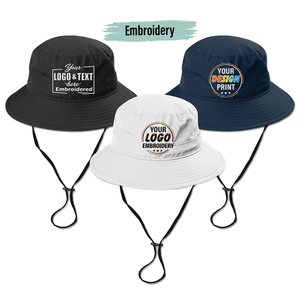 Sombrero de Pesca y Caza Tipo Boonie 100% Algodón para Hombre, Gorra de Caza con Cordón para Verano - Product Image 4