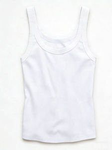 Chemisiers en tricot pour femmes, logo personnalisé, coton, élasthanne, coupe ajustée, sexy, pour club, gym, athlétisme, débardeurs courts côtelés - Product Image 4