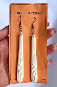 Pendientes Colgantes Hechos a Mano con Hueso de Búfalo Clásico y Color Blanco para Mujer, Ideales para Fiestas y Eventos, Artesanía Natural - Product Image 2