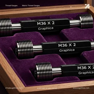Jauges de calibrage à filetage interne métriques en acier OHNS M60/M62/M64/M65/M68/M70/M72/M75 Pas 0,25 mm-30 mm GO NOGO, jauge à embout simple - Product Image 3