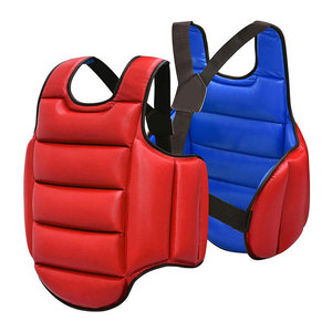 Gilet de protection en cuir pour le corps, haute performance, pour entraînement sportif, fitness, boxe, arts martiaux, sparring, absorption des chocs - Product Image 1