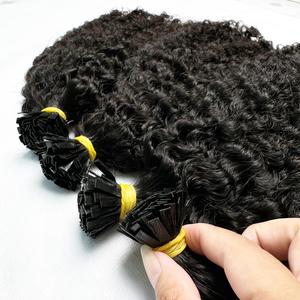 Extensiones de cabello de punta plana rizadas birmanas vietnamitas no químicas varios tamaños de extensiones de cabello birmanas de punta - Product Image 3