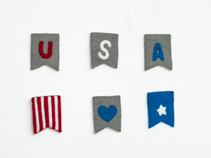 Guirnalda de Fieltro Hecha a Mano con la Bandera de EE. UU. para el 4 de Julio, Decoración Patriótica del Día de la Independencia, Decoración para el Hogar y Fiestas de Comercio Justo - Product Image 6