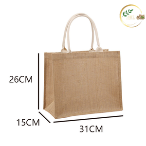 Sustainable Jute Shopper Tote <b>Bag</b> with Eco Friendly Printing Options - Product Image 2