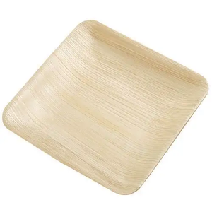 100 Percent Natural Areca Palm Leaf Plates Biodegradable <b>Disposable</b> Rectangular Dinnerware For Outdoor Events Eco Friendly Set - Product Image 2