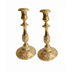 Antique Design Gold Plated <b>Candlestick</b> Pair For Wedding Dinner Table Decoration Tabletop Ornament Stand <b>Candlestick</b> On Sale - Product Image 1