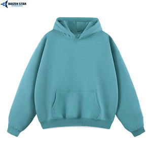 <b>Men's</b> Oversized Hooded Sweatshirt Solid Color Fleece Casual <b>Pullover</b> Hoodie Autumn Knitted Pocket Design Regular Fit - Product Image 5