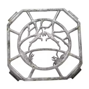 Salvamanteles de Metal Rústico de Hierro Fundido con Diseño de Escamas de Pescado y Animales, Negro, para Cocina Costera, Mesa de Comedor, Resistente al Calor - Product Image 3