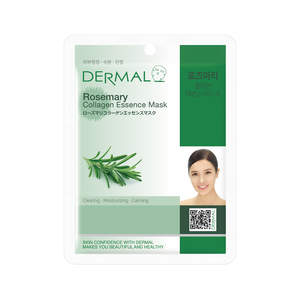 Masque à l'essence de collagène DERMAL [Romarin] – Beauté coréenne, soins de la peau coréens, cosmétiques coréens, masque visage anti-inflammatoire, non testé sur les animaux - Product Image 1