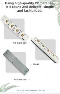 3000W Home Office Use 2026 New Arrivals Overload Switch 6 Outlets 4 USB Fast Charge <b>Extension</b> Cords <b>Socket</b> Power Strip 13A - Product Image 5